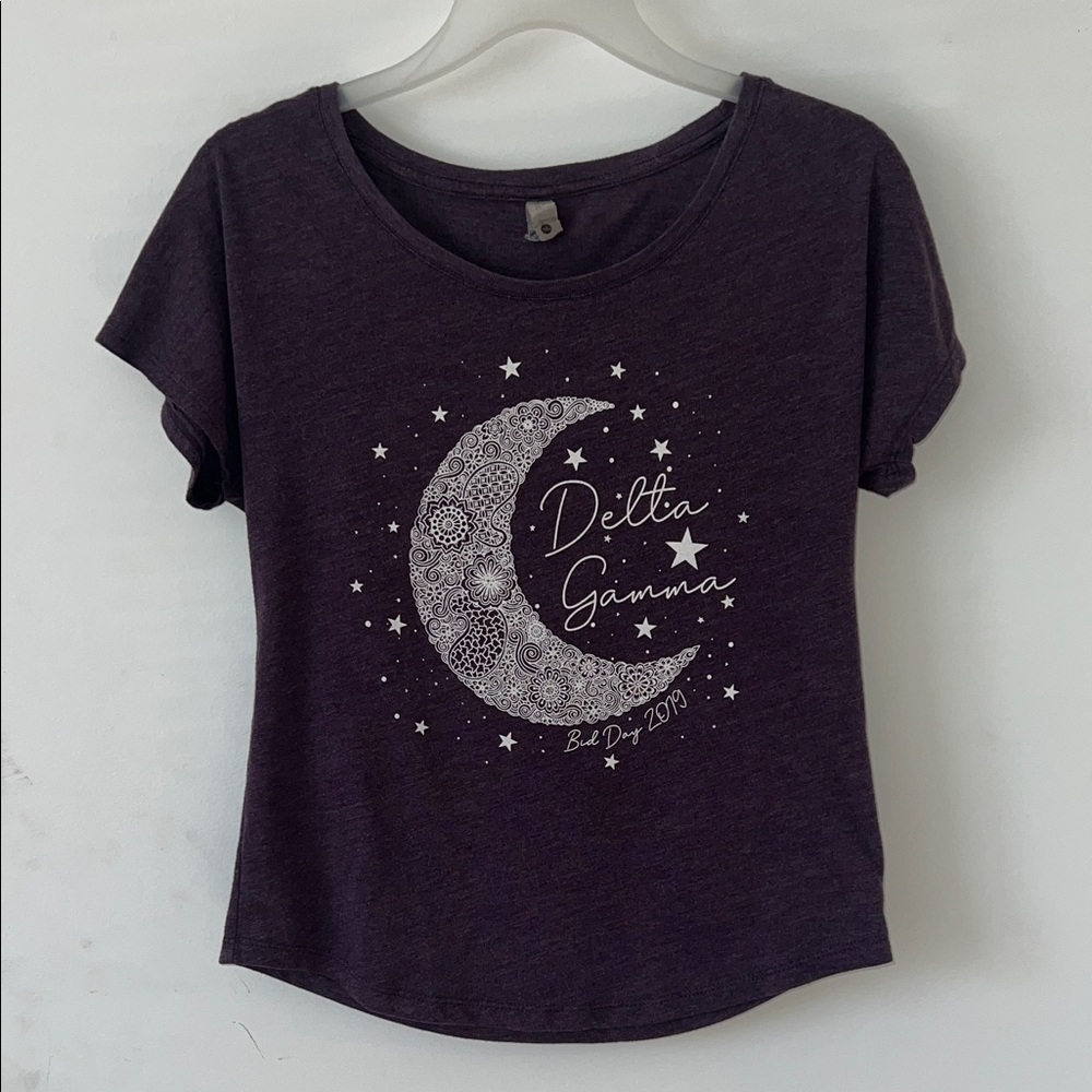 Delta Gamma Moon Graphic Tee - Purple